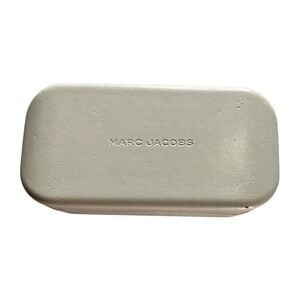 Marc Jacobs Eyeglasses Case Hard Shell White Leather Logo
